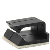 Wcl0505 Kablo Sabitleme Kelepçesi Klipsi Yapışkanlı Duvar Kablo Tutucu 16 x 15.5 x 6.4 MM Siyah 10 Adet
