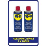 WD-40 Çok Amaçlı Temizleyici ve Yağlayıcı Sprey - 400 ml x 2 Adet | Pas Sökücü ve Koruyucu