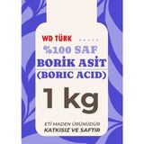 WD Türk 1 kg Saf Katkısız Borik Asit %100 Saf Kristal Formda Temizlik Ürünü