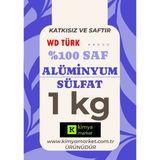 WD Türk %100 Saf Alüminyum Sülfat (Toz Şap) 1 kg Katkısız Kırtasiye Malzemesi