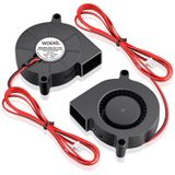 WDERAIR 50mm 5015 Blower 24V Çift Bilyalı Rulman 1000mm/39in Kablo 3D Yazıcı Soğutma Fanı ve Türbin Turbo Fırçasız Üfleyici (2 Adet)