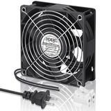 Wderair EC 120 mm x 38 mm Eksenel Fan AC 110 v 120 v 220 v 240 v Bilyalı Rulman Sunucu Rafı Endüstriyel Kasa Soğutma için Yüksek Hava Akışı