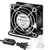 Wderair EC 60 mm x 25 mm Eksenel Soğutma Fanı AC 110 V 120 V 220 V 240 V Çift Bilyalı Kendin Yap Soğutma Havalandırması için Küçük Egzoz Projeleri