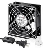 WDERAIR EC 80mm x 25mm Küçük 3 Inç Muffin Eksenel Soğutma Fanı 110V 120V 220V 240V Çift Top DIY Elektronik Ekipmanları PC Kasa Kabine Kuluçka Teraryum Havalandırma Egzoz Projesi