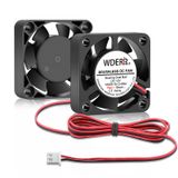 WDERAIR Küçük Yüksek Hızlı DC 12 V Fırçasız 40mm x 10mm 6500RPM Çift Bilyalı Rulman Mini Soğutma Fanı Elektronik Ürünler için 2 Adet
