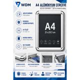 WDM A4 Çerçeve - Rondo A4 Afiş Çerçevesi - Açılır Kapanır Aluminyum Çerçeve - Belge Çerçevesi