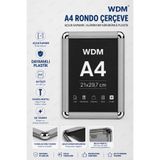 WDM A4 Rondo Çerçeve - Afiş Çerçevesi - Belge Çerçevesi - Açılır Kapanır Plastik Çerçeve