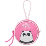 We Bare Bears Lisanslı Mini Bozuk Para Çantası (Pembe) - Renkli