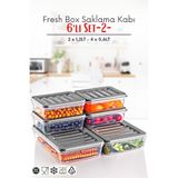 We House 6 Lı Set Freshbox Mikrodalga Ve Difrize Uygun Saklama Kabı Set 2