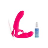 We-Vibe Happy Rabbit Bayanlara Özel Strapless Strap-On Rabbit Pembe Vibratör+Jel