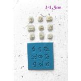 WE3D Mini Kedili Damga Seti Polimer Kil Seramik Hamuru Damga Seti 1-1,5cm
