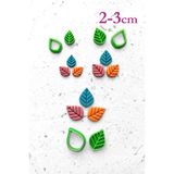 WE3D Yaprak Polimer Kil Seramik Hamuru Damga ve Kalıp Seti 2 - 2,5 - 3cm