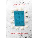 WE3D Yılbaşı Aşkı - Mini Damga Seti Polimer Kil Seramik Hamuru Damga Seti - 1,5cm