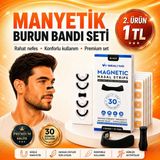 Wealtivo 30’lu Mıknatıslı Siyah Burun Bandı - Estetik, 2026 Manyetik Breath Horlamayı Azaltıcı Nefes Açıcı Burun Dilatörü Aparatı