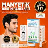 Wealtivo Premium Manyetik Burun Bandı 30’lu Beyaz Set, Güçlü Mıknatıslı Burun Açıcı Bant, Horlama Azaltmaya Yardımcı, Spor ve Uyku İçin