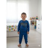 Wear Co Stıll Erkek Çocuk Saks Mavi Wear Baskılı 2'li Alt Üst Eşofman Takımı - 4