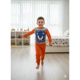 Wear Co Stıll Erkek Çocuk Sonic Baskılı Turuncu Gri Alt Üst Eşofman Takımı - Turuncu - Gri - 5