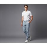 Wear Co Still Erkek Kral Pike Pantolon – Premium Dokulu, Bağcıklı, Modern Slim Fit Pantolon - Bebek Mavisi - 2XL