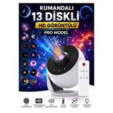 Wearfit Pro 4K Pro Galaxy Yıldız Projektörü Kumandalı Planetaryum Gece Lambası 13 Değiştirilebilir Diskli 360° Döner Uzay Projeksiyon Cihazı Çocuk & Yetişkin
