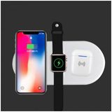 Wearfit Pro Air Power Kablosuz Şarj Standı 3in1 Telefon, Bluetooth Kulaklık, Akıllı Saat ile Uyumlu Şarj Standı - Beyaz