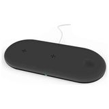 Wearfit Pro Air Power Kablosuz Şarj Standı 3in1 Telefon, Bluetooth Kulaklık, Akıllı Saat ile Uyumlu Şarj Standı - Siyah