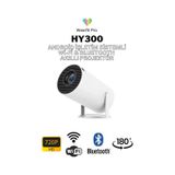 Wearfitpro HY300 Lite 180 Derece Dönebilen Wifi & Bluetoohlu Taşınabilir Android Projeksiyon Cihazı Projektör