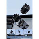 Wearfitpro K10A Ev Araba Her Alana Uyumlu 360 Derece Dönebilen Çok Açılı Magsafe Özellikli Telefon Tutucu - Siyah