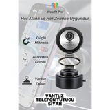 Wearfitpro Magsafe Özellikli Güçlü Mıknatıslı Vantuz Telefon Tutucu Ev Araç Her Zemine Uygun Telefon Tutucu - Siyah