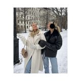Wearflawless 2'li Set Siyah ve Beyaz Peluş Katlanabilir Kulaklık,Soğuktan Koruyucu Kışlık Kulaklık, Kışlık Hediye