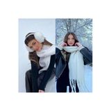 Wearflawless 2'li Tk. Beyaz Peluş Kulaklık ve Soft Atkı Takımı, Kışlık Kulaklık ve Atkı,Sevgililer Günü Hediyesi