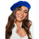 Wearflawless Fransız Ressam Bere Keçe Şapka mavi Standart