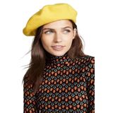 Wearflawless Fransız Ressam Bere Keçe Şapka sarı Standart