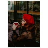 Wearflawless Fransız Ressam Bere kırmızı S/M