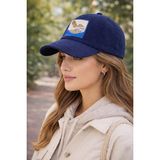 Wearflawless Kadife Şapka, Ayarlanabilir Trend Kadife Beyzbol Şapka, Spor Kadife Şapka - Standart - Lacivert