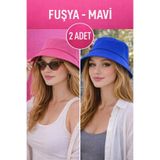 Wearflawless Kadın 2'li Set Bucket Şapka, Kova Şapka, Trend Yazlık Günlük BUcket şapka, Kadınlar İçin Hediye