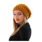 Wearflawless Kadın Kalın Örgü Ponponlu Bere Hardal Standart
