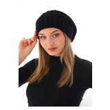 Wearflawless Kadın Kalın Örgü Ponponlu Bere Siyah Standart