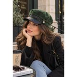 Wearflawless Kadın Kasket Şapka, Siperli Vintage Model Şık Günlük Sonbahar Kış Şapkası