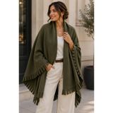 Wearflawless Kadın Polar Kumaş Şal, Atkı, Püsküllü Kışlık Sıcak Tutan Omuz Şalı