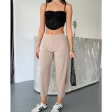 Wearflawless Kadın Scuba Crep Kumaş Beli Lastikli Şalvar Model Balon Pantolon
