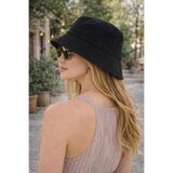 Wearflawless Kadın Siyah Bucket Şapka, Yazlık Kova Şapka, Günlük Bucket/Fisher Şapka