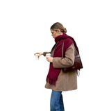 Wearflawless Kadın Yumuşak Dokulu Kalın Atkı, Şal, Omuz Şalı (Bordo)