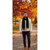 Wearflawless Siyah Erkek Atkı, Fular, Babalar günü hediyesi, Erkekler İçin Hediye, Sevgililer Günü Hediyesi