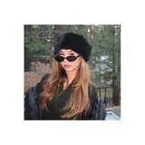 Wearflawless Siyah Peluş Kalpak Şapka, Kadın Rus Kalpak Şapka, Kışlık Şapka, Sevgililer Günü Hediyesi