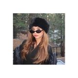 Wearflawless Siyah Peluş Kalpak Şapka, Kadın Rus Kalpak Şapka, Kışlık Şapka, Sevgililer Günü Hediyesi