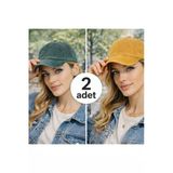 Wearflawless Unisex 2'Li Set Yıkamalı Şapka, Trend Eskitme Şapka