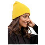 Wearflawless Unisex Kışlık Katlamalı Bere sarı Standart