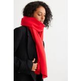 Wearflawless Unisex Sade Kalın Yumuşak Kırmızı Atkı kırmızı Tek Ebat