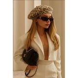 Wearflawless Yün Peluş Leopar Desenli Ressam Bere, Kadınlar İçin Hediye
