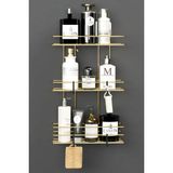 Wearme Home Gold Altın Kaplama Yapışkanlı 3 Katlı Banyo Rafı Şampuanlık Duvar Düzenleyici Organizer